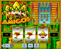 Tres Amigos Slot Screenshot
