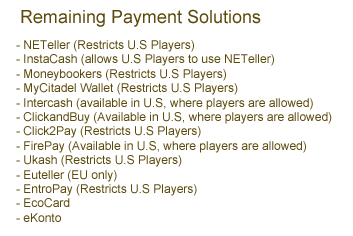 Payment Solutions Available